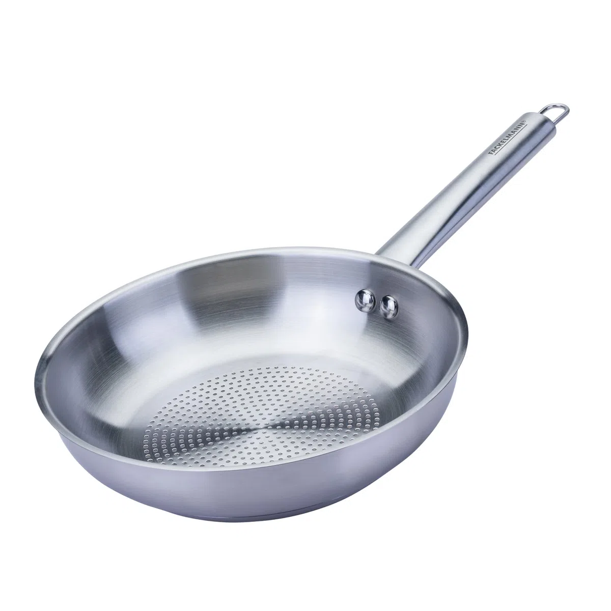 Fackelmann Padella Trimetallo Professionale Ø24 cm – Cottura Induzione e Tutti i Piani – Fondo Micro Strutturato per Cucina Sana e Croccante – Lavabile in Lavastoviglie – Linea Oval
