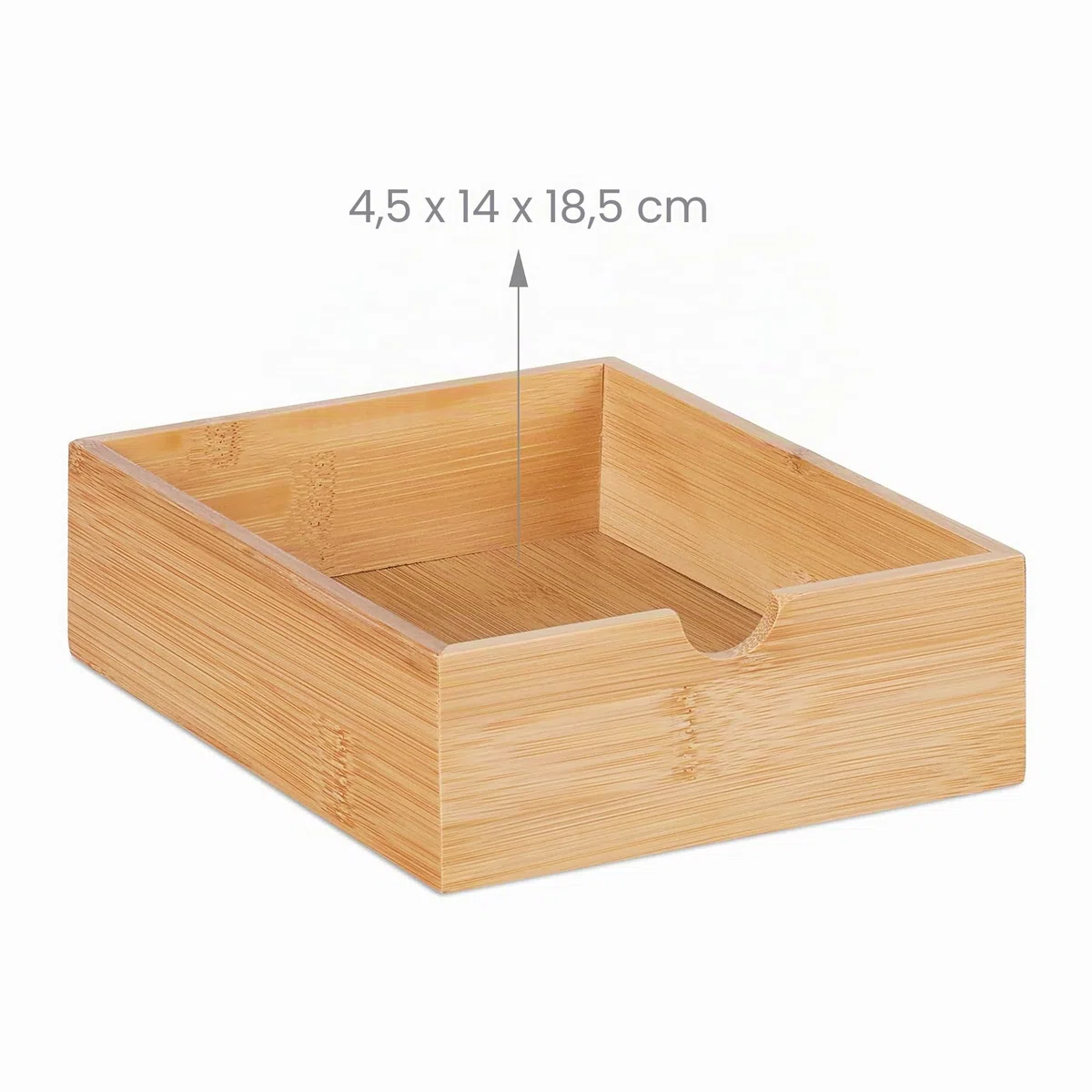 Relaxdays Organizer da Scrivania, bambù e MDF, Portaoggetti Salvaspazio con 4 Cassetti, HLP 14x33x21 cm, Bianco/Naturale