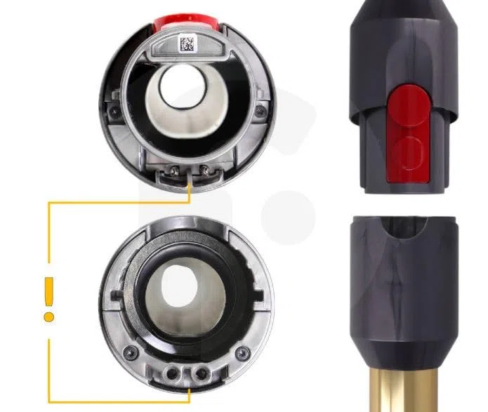 Franza Tubo Rigido Aspirapolvere in Lega di Alluminio, Adattabile per Dyson V10 Slim V12 Slim, Nero, 74 cm, per Pulizia Pavimenti - 97518-14 - FDY0302