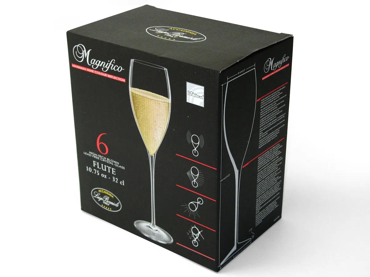 Luigi Bormioli Magnifico Champagne Flute Glass (Set of 6)