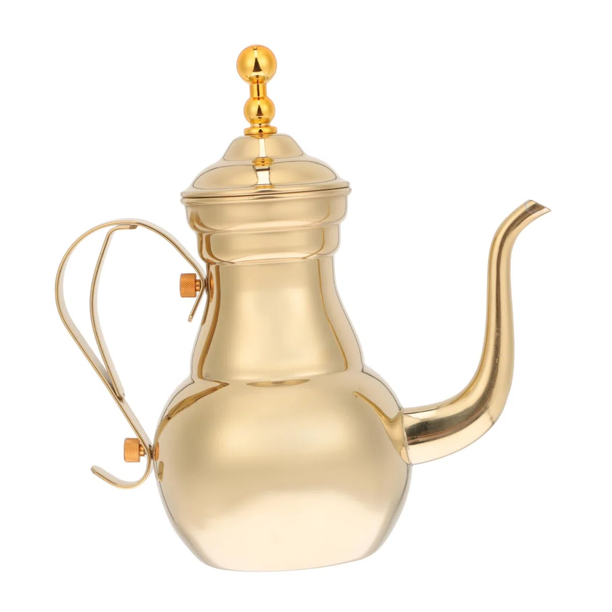 Cabilock Caffettiera e Filtro Integrato in Acciaio Inossidabile Stile Medio Oriente Manico Ergonomico Bollitore Decorativo per Cucina Indoor