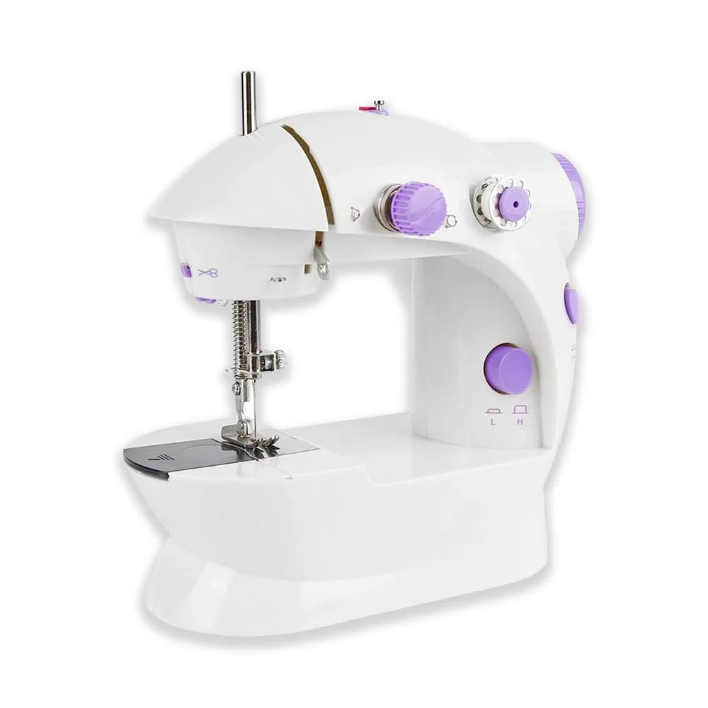 Mini Macchina da Cucire Portatile a Doppio Filo con Tavolo da Cucito e Pedale
