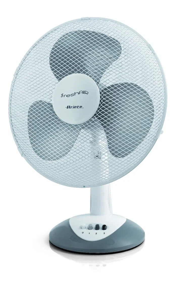 Ariete 847 Ventilatore da Tavolo, 3 velocità, Elica a 3 Pale, Funzione Oscillazione e Inclinazione, 40 W, Plastica, Bianco