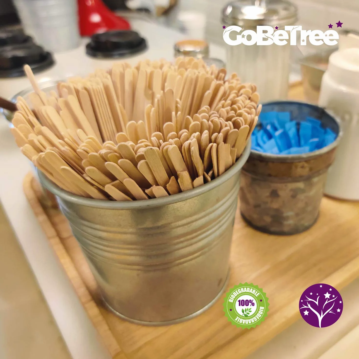 4000 Palettine da Caffè in Legno 14 cm Palettine Usa e Getta, Bastoncini per Mescolare Caffè e Tè, Bastoncini di Legno per Fai da Te