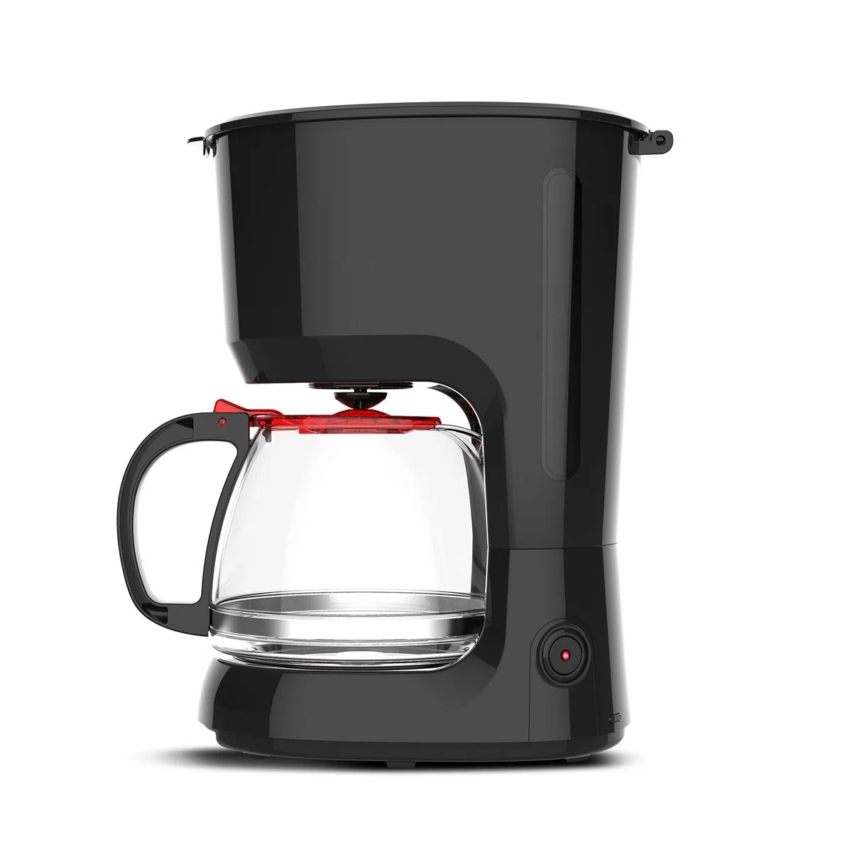 Solac CF4036 Coffee4You - Caffettiera a goccia, 1,25 l, fino a 12 tazze, caraffa in vetro, antigoccia automatico, piastra riscaldante, lavabile con filtro permanente, 750 W, nera, rossa