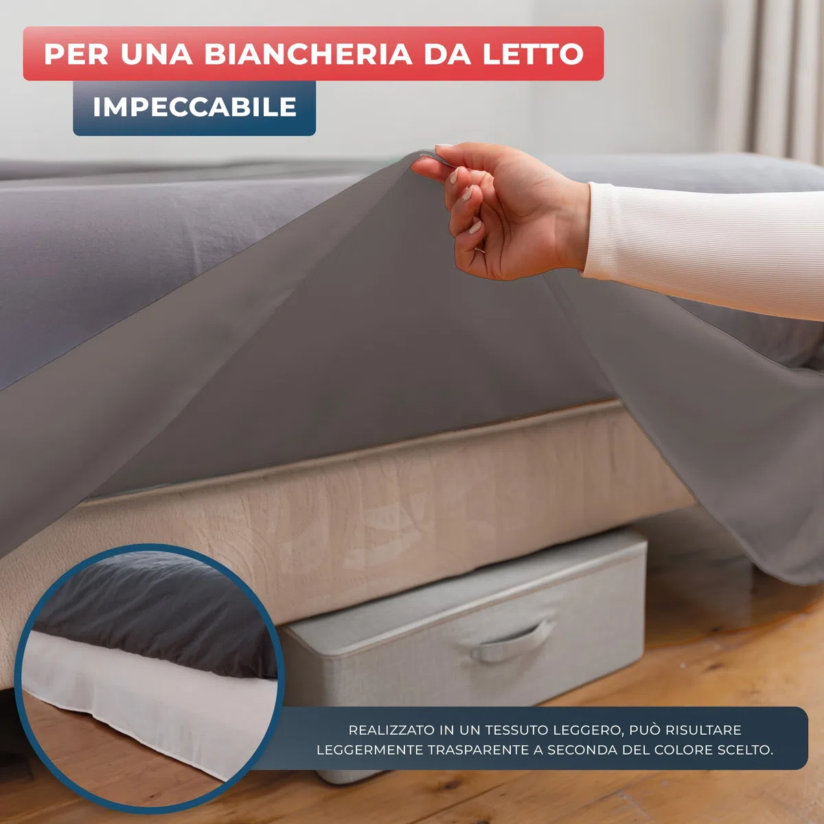 Wrappybag Vestiletto Matrimoniale 160 x 200 cm - Tortora – Copertura Giroletto - 8 Misure Diverse