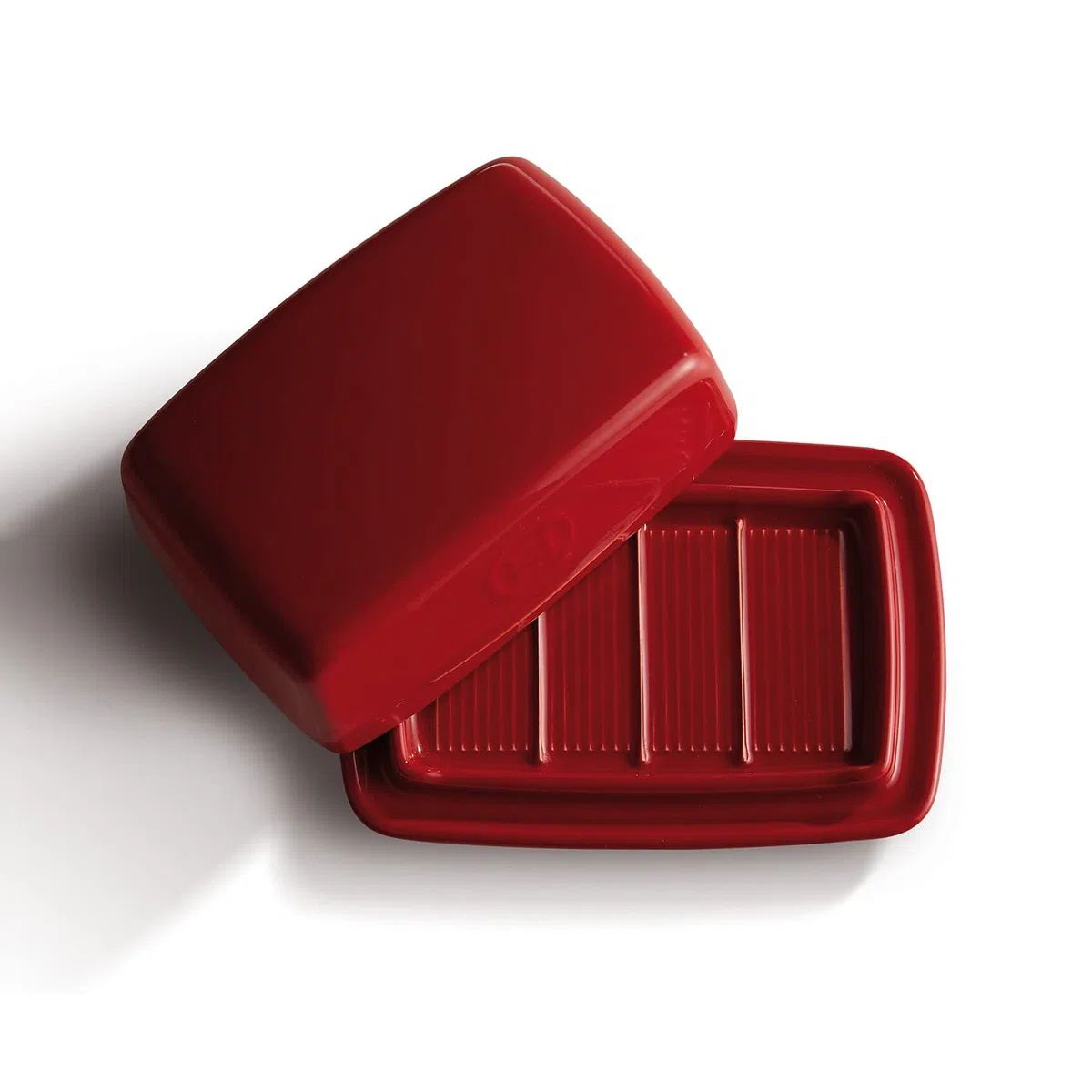 Emile Henry-Piatto per Burro, Colore: Bordeaux, Dimensioni: 16,5 x 11,5 x 7,5 cm