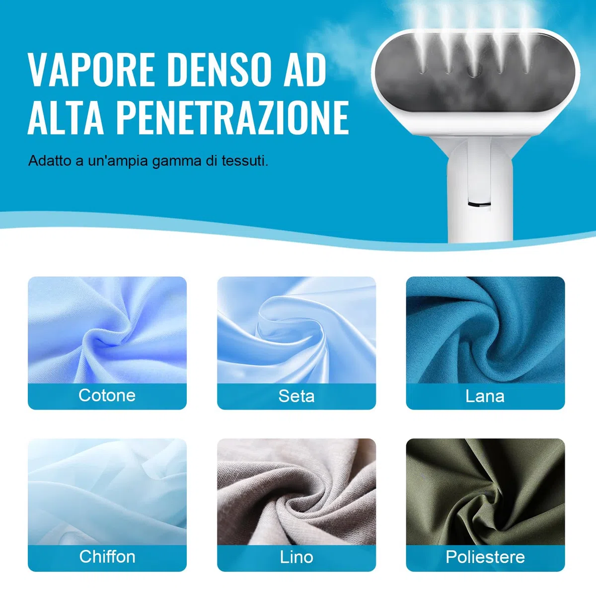 Ferro da Stiro Verticale - Stiratrice Verticale Pieghevole e Portatile, Ideale per Viaggi e Ufficio, Rapido nella Rimozione delle Pieghe, Adatto per Tutti i Tipi di Tessuti