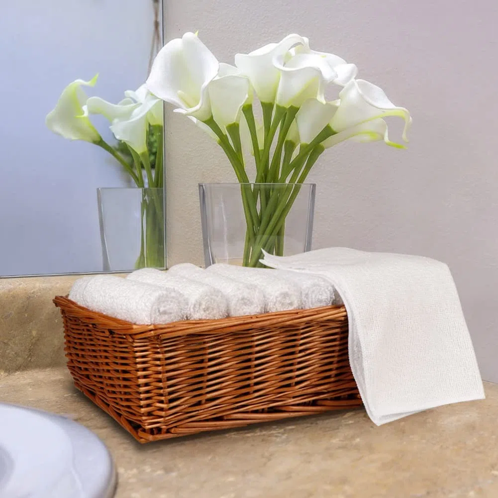 Orighty Salviette in Microfibra Set di Asciugamani 50 Pezzi Super Assorbenti Morbidi Multifunzionali per Bagno Hotel Spa Palestra 12x12 Pollici