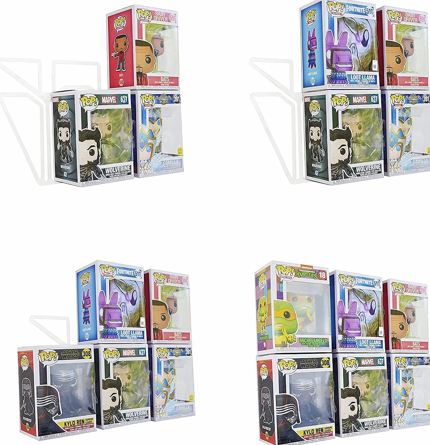 Supporto da parete espositore per le scatole della collezione Funko Pop (3).