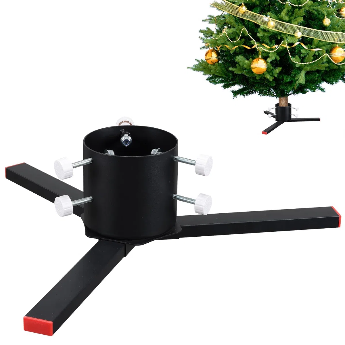 Base Albero di Natale, Robusto Supporto per Albero di Natale per Tronchi di Alberi di Natale Vivi, Base per Albero di Natale Adatto a Alberi di Diametro Fino a 140 mm