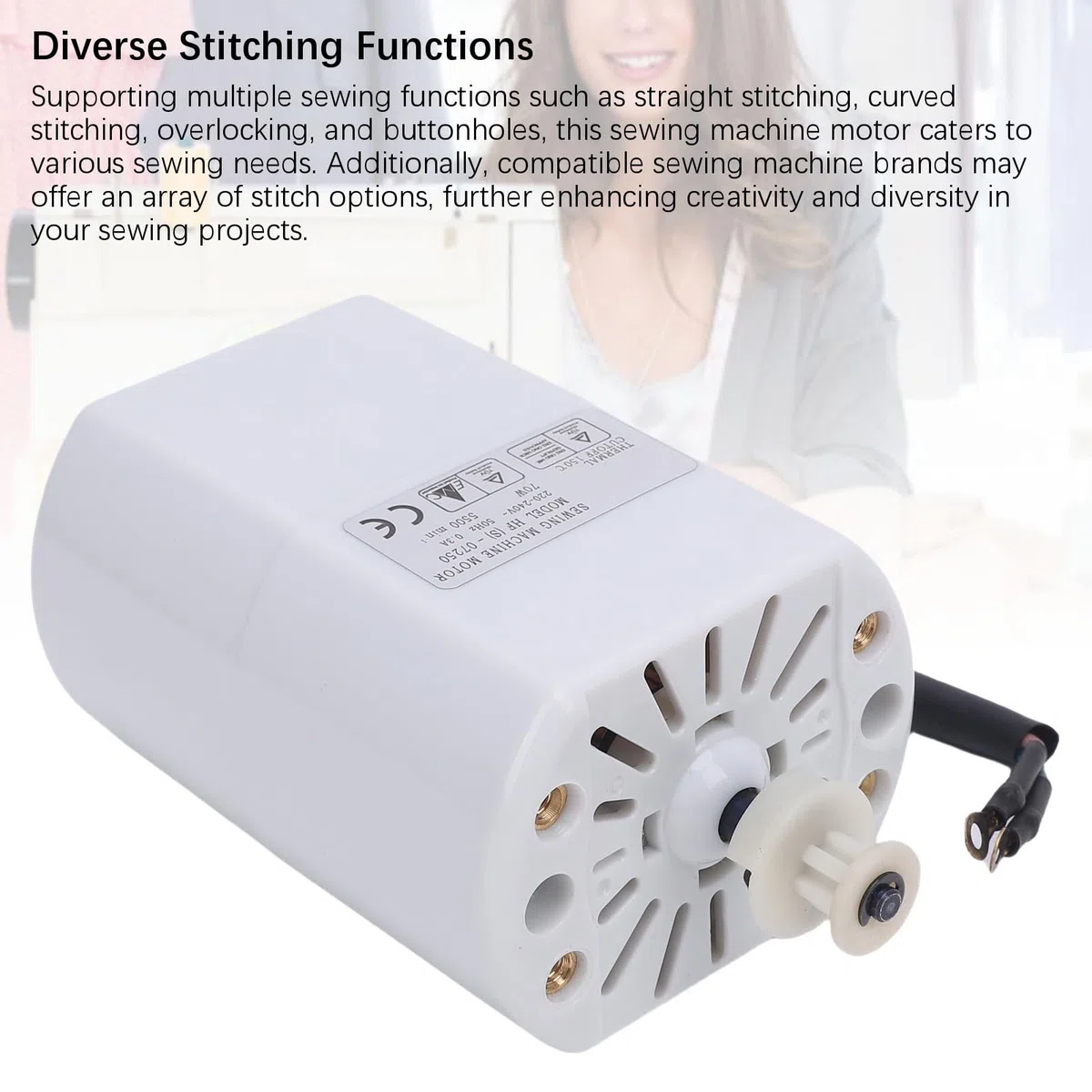 Motore per macchina da cucire, 70 W, multifunzione, 5500 giri/min, potente macchina da cucire elettrica multifunzionale, con regolazione stabile della velocità, per cucire a casa