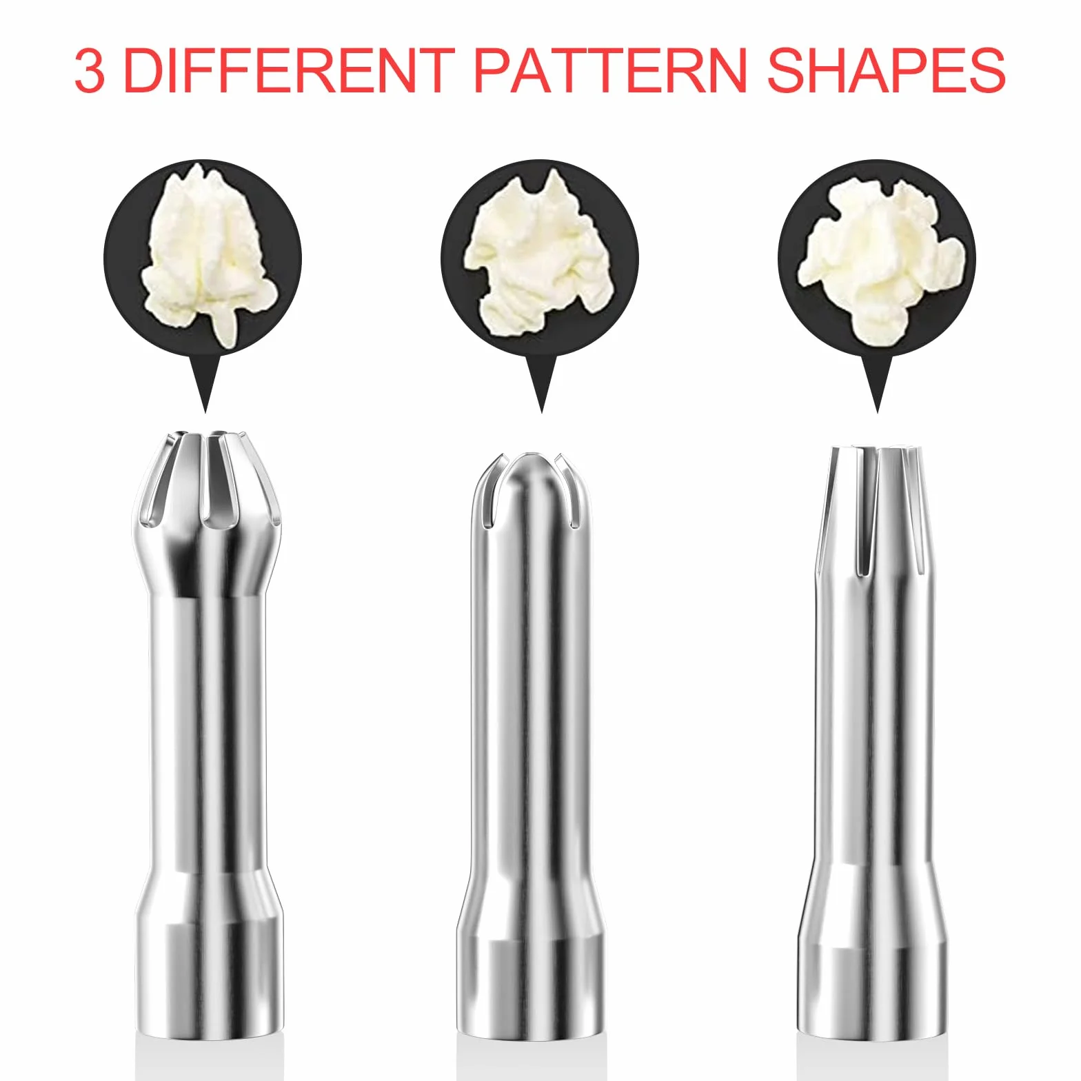 Newaner 500ml Sifone Panna Montata, sifon da Casa e Cucina Alluminio con 3 Ugelli in Acciaio Inox e 1 Spazzola da Pulizza, per Decorazione Torte di Compleanno Pasticceria Panna Gelato e Dessert