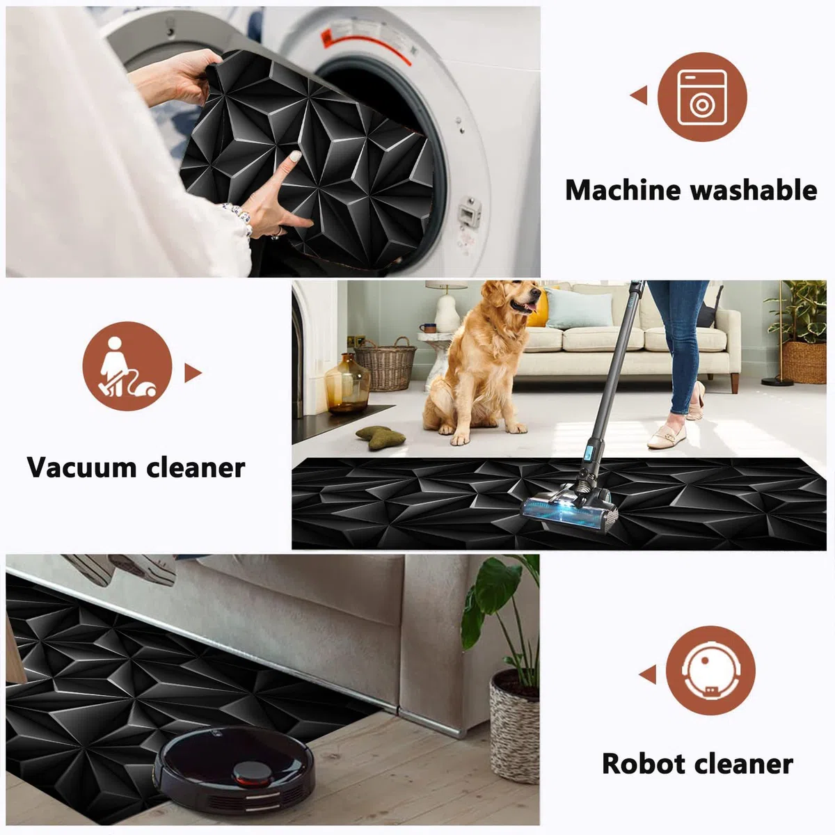 Tappeto Sedia Gaming 60 x 120 cm, Tappeto Sedia Ufficio, Tappeto Salvapavimento Antiscivolo, Tappeto per Sedia con Ruote, Tappetino per Sedia da Scrivania, Tappetino Protettivo per Pavimenti Duri