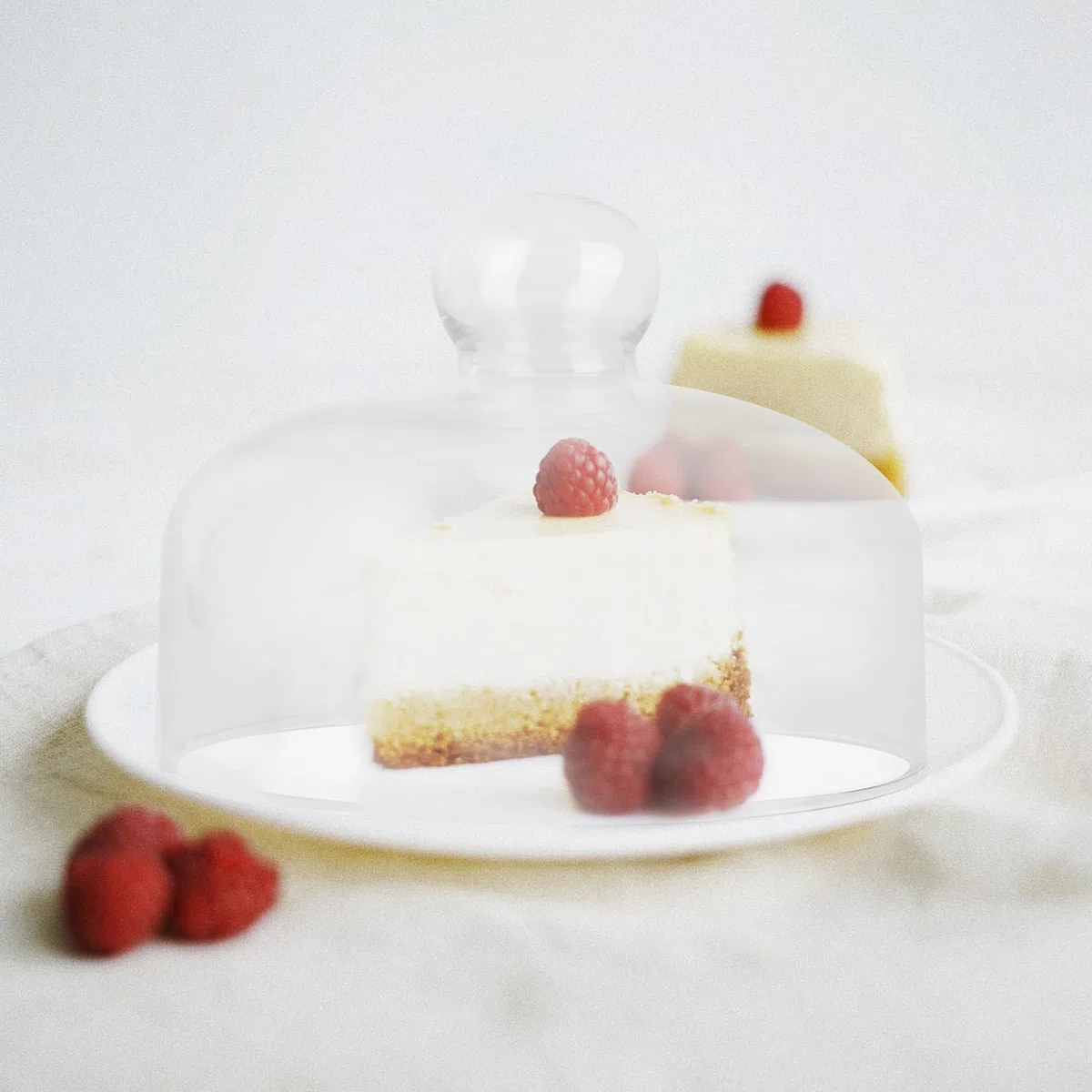 TOYANDONA Copertura Protettiva e Facile da Trasportare Torta per in Vetro Trasparente Conservazione e Esposizione Alimenti per a Forma di Cupola Rotonda Manico Tondo