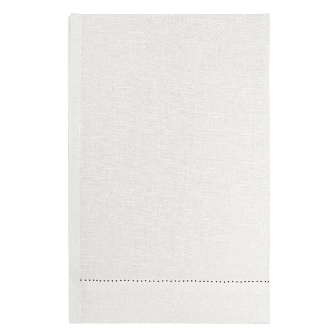 Cuore di lino - Asciugamano leggero per il viso in puro lino 100% Made in Italy Ajour Bianco Ottico (60x100cm)