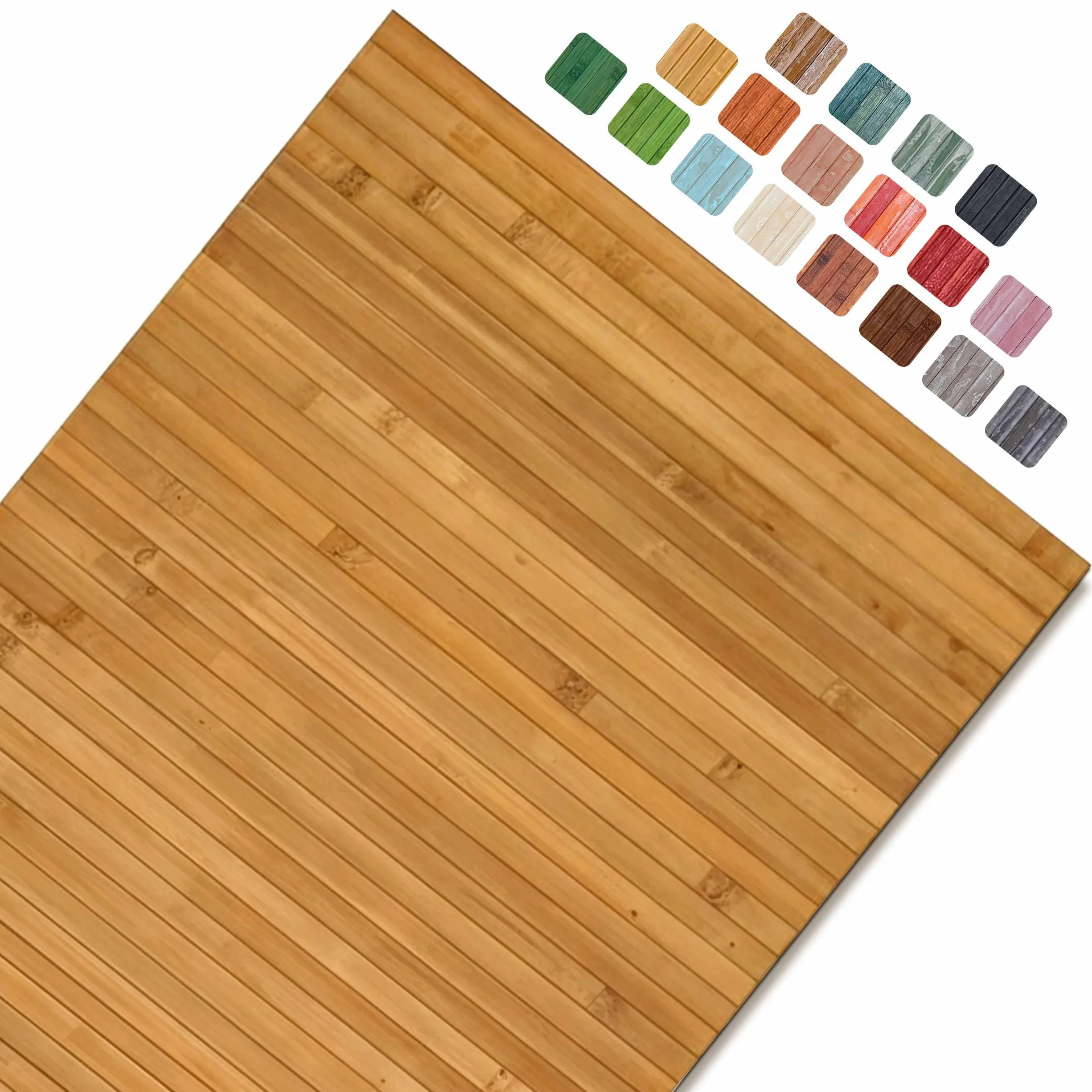 Tappeto Bamboo Cucina Antiscivolo – Passatoia Cucina Idrorepellente, Facile da Pulire | Tappeto Cucina Antiscivolo Lavabile al Metro – Tappeto Bambu (Beige, 50x200cm)