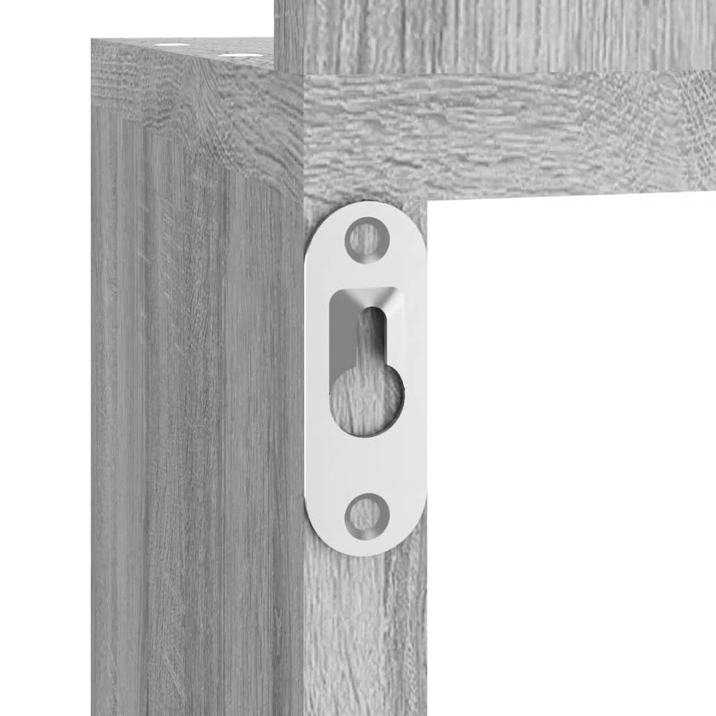 vidaXL Mensola Angolare Grigio Sonoma 20x20x127,5 cm Truciolato