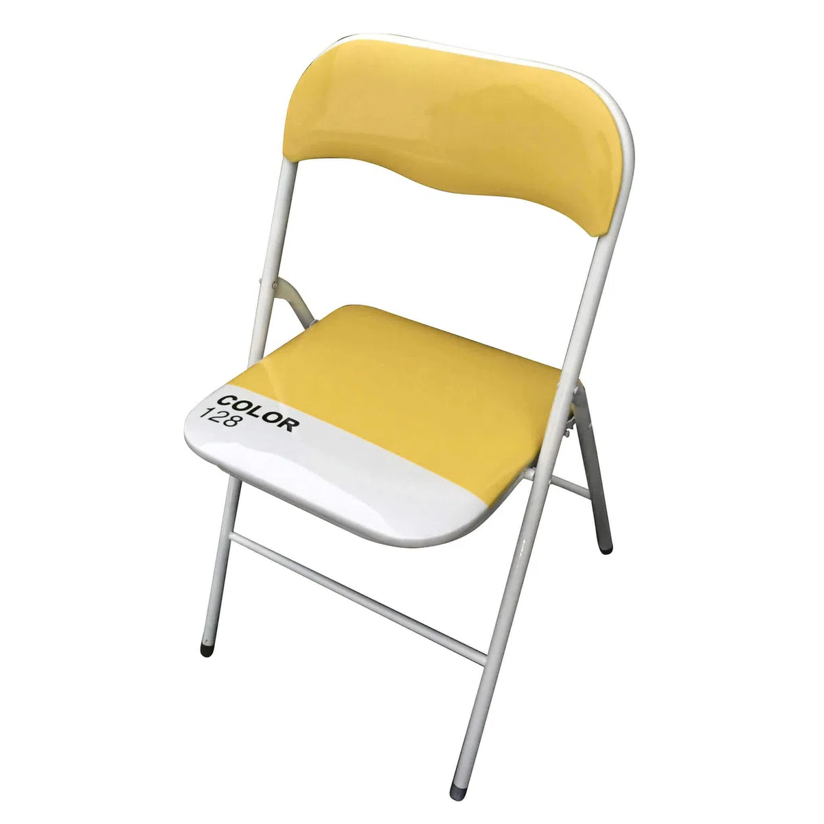 Sedia Pieghevole Salvaspazio in Acciaio PVC cm 44x45x79 - SLIM Giallo