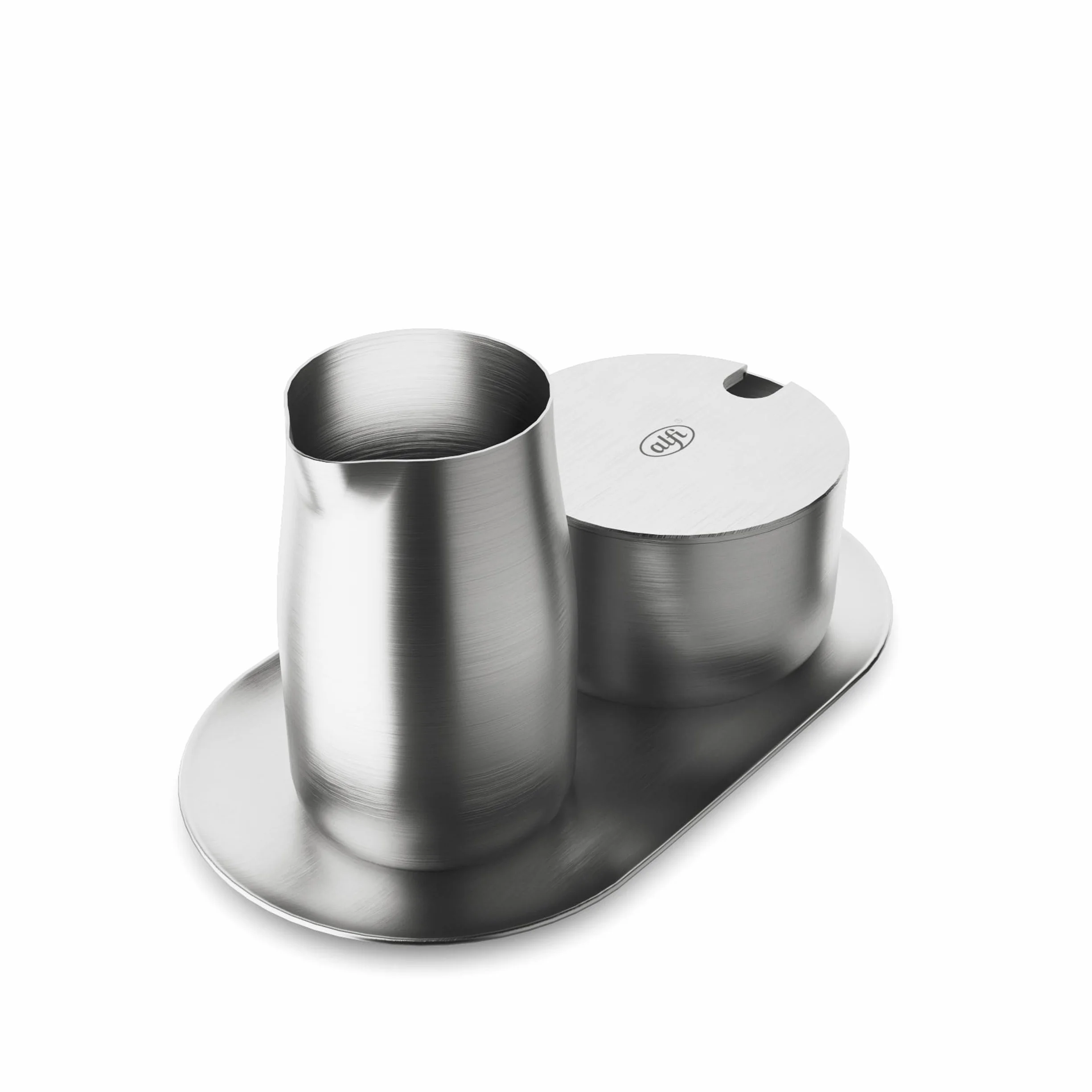 alfi Set MILK AND SUGAR, opaco, in acciaio inox di alta qualità, per latte e zucchero, design elegante, lavabile in lavastoviglie, durevole