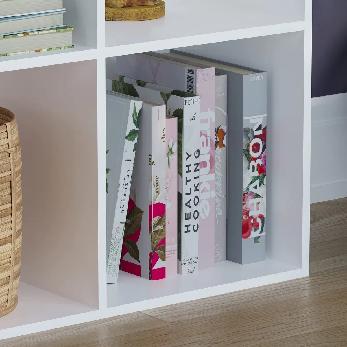 Vida Designs Durham Cube - Libreria per soggiorno, libreria, mobili per casa, ufficio (4 cubi, bianco)
