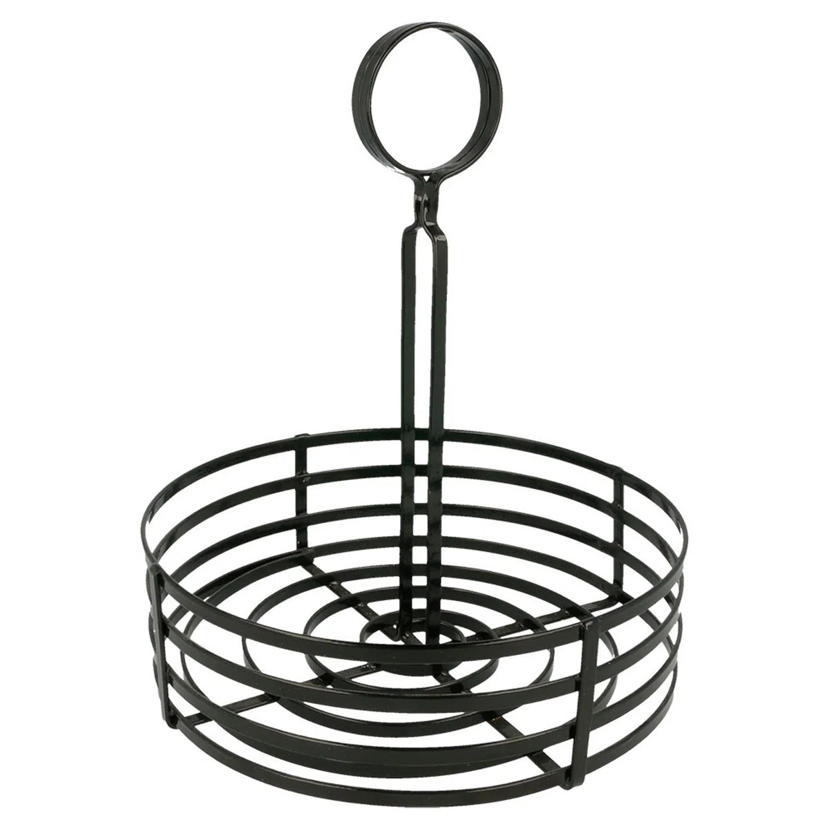 Cesto Condimento Ø 20X25 Cm Ferro Nero - 1 Unità