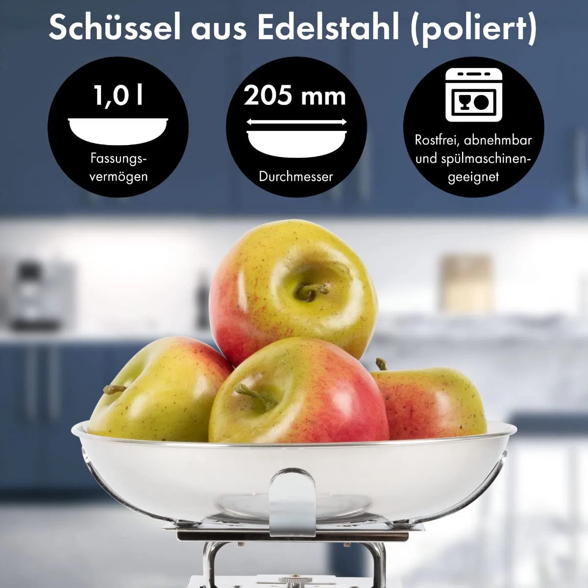 ProfiCook Bilancia da cucina analogica meccanica retrò fino a 5 kg con funzione Tara, facile da leggere PC-KW 1247