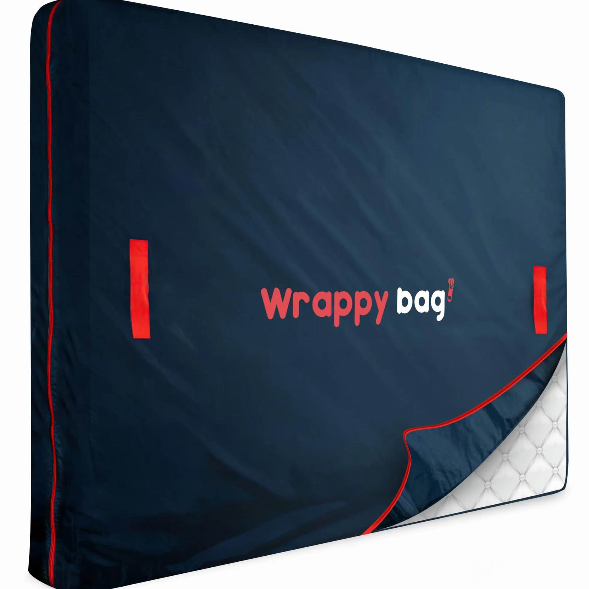 WRAPPYBAG Custodia Materasso Singolo/Matrimoniale in Poliestere Oxford con 4 Manici – Sacco Proteggi Materasso per Trasloco, Conservazione e Trasporto – Matrimoniale 160 x 200 cm – in 5 Misure