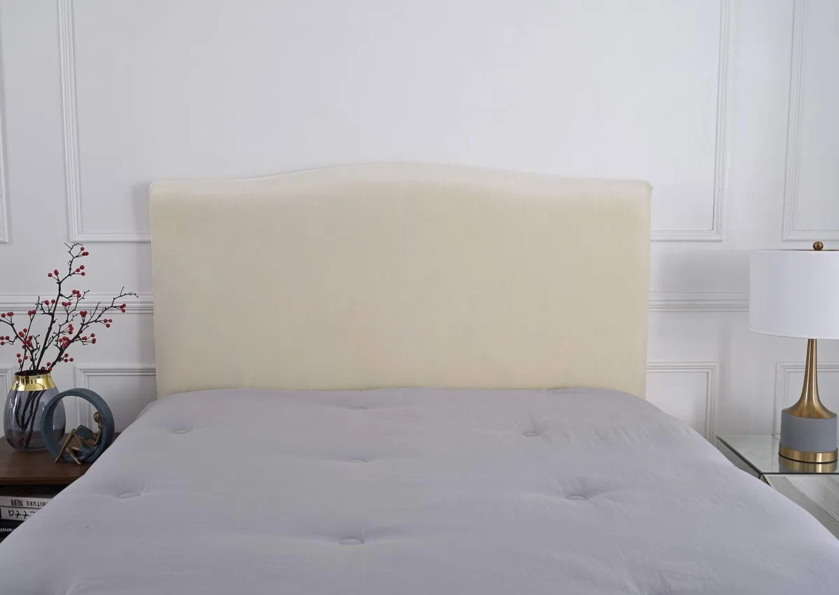Copritestiera in velluto Copertura testiera letto Copritestiera per letti singoli matrimoniali king size Fodera per testiera del letto Giallo beige