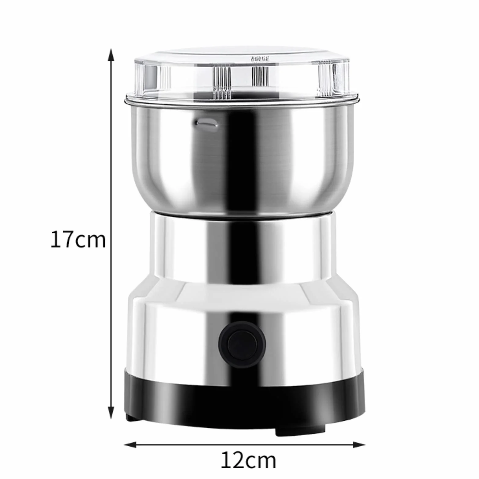 GOTOTOP Macinacaffè elettrico 100-200 W, Macinacaffè per semi di lino, pepe, spezie, sementi di caffè e altre con lame in acciaio inox, 160 x 93 mm
