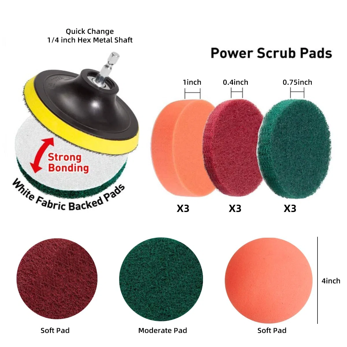 17 spazzole abrasive e spugna con asta lunga allungabile, multiuso, per fughe, superfici del bagno, lavabo, pavimento, lavabo, lavabo, lavabo, accessori per la pulizia del lavandino