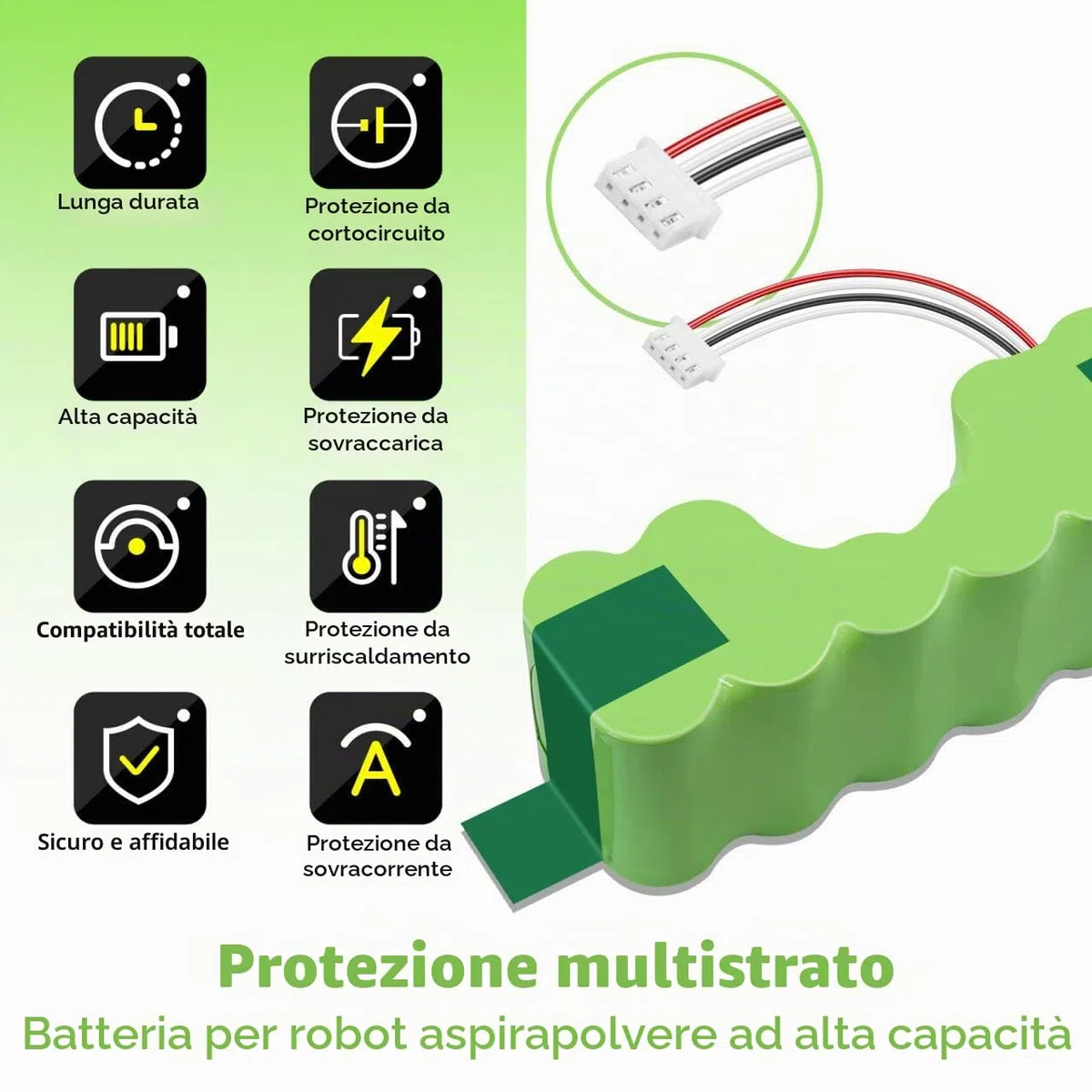 CITYORK 12V 3500mAh Batteria per iRobot Roomba Combo, per Combo ZJ1517-HFR/RVF-Y1, Combo R113, R113840, R1118, R111840, Batteria per ECOVACS Deebot 900, 600, M88, DE5G, per Deebot OZMO 610,902,907