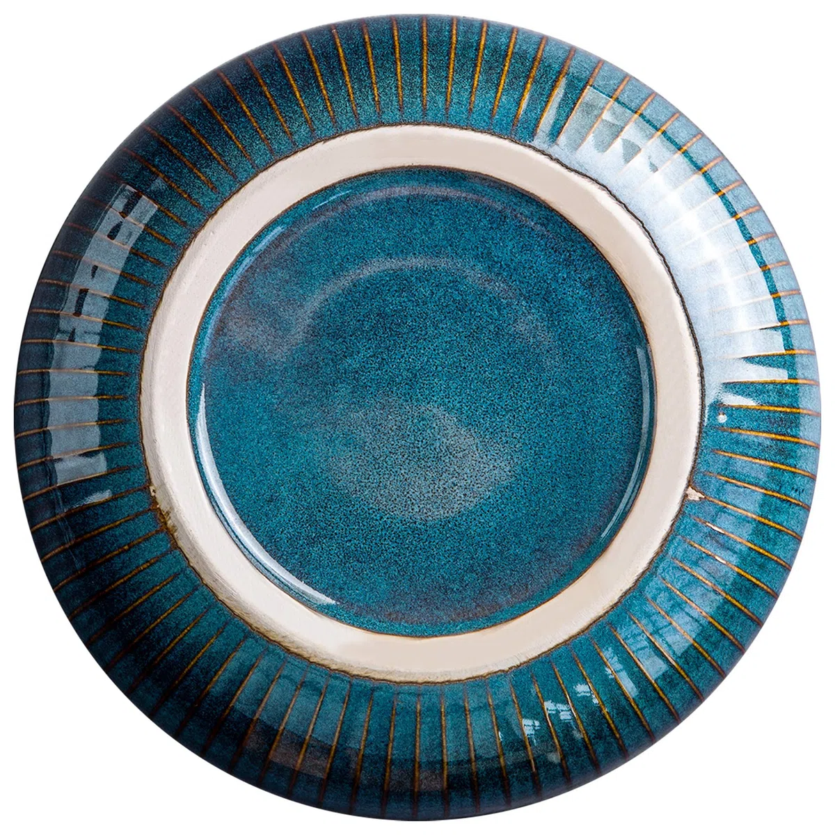CSYY Insalatiera Ceramica Hoteck, Grande Ciotola per Insalata Smalto Cina in Porcellana 21 cm, blu