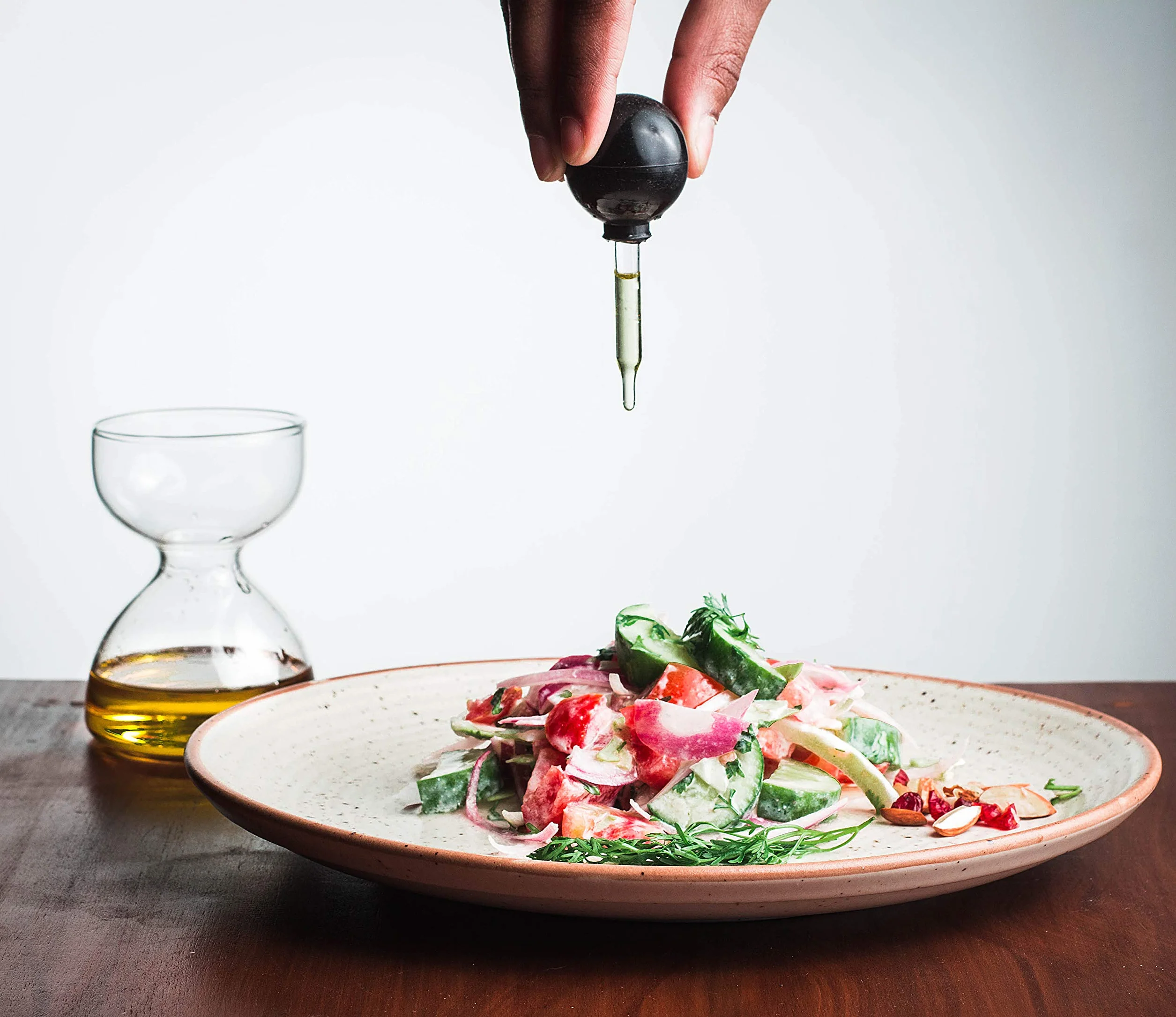 DropD'olio olio e aceto set con contagocce in vetro – Set da 2 pezzi da 200 ml – perfetto per Ciabatta e insalata