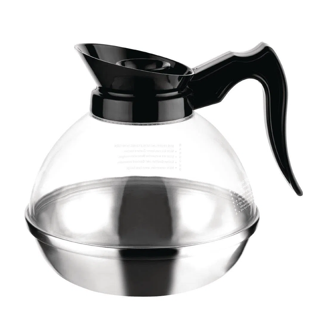 Buffalo CY339 - Caraffa da caffè in policarbonato, con base StStst, trasparente, capacità 1,7 l, altezza 173 mm, diametro 208 mm