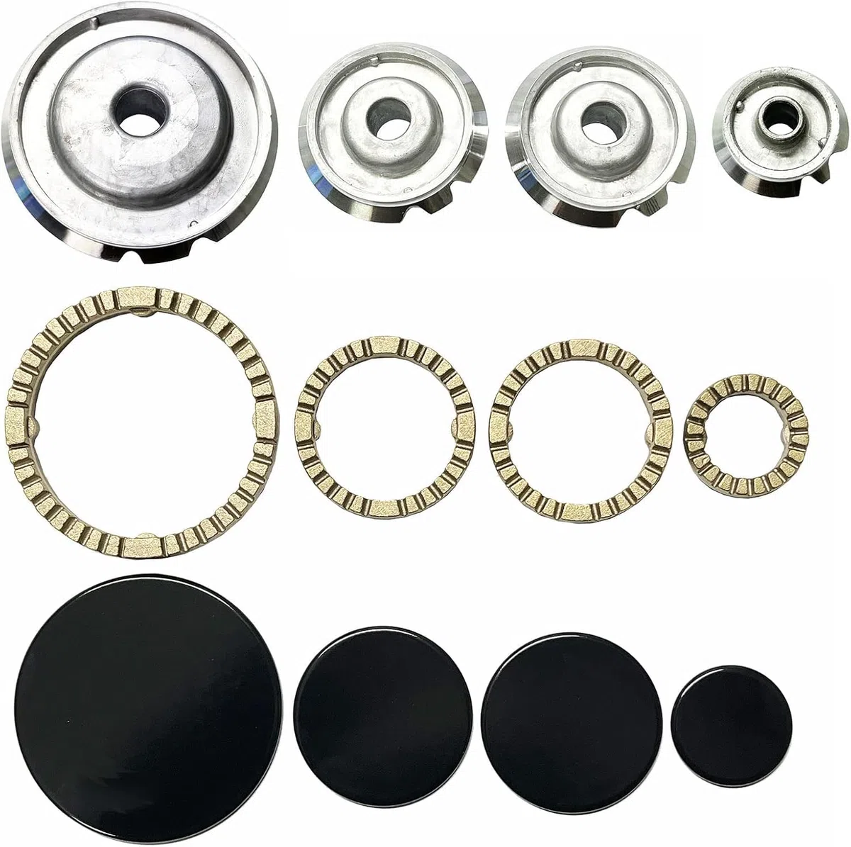 Kit Serie Bruciatori + Piattelli + Corone 4 Fuochi Spartifiamma