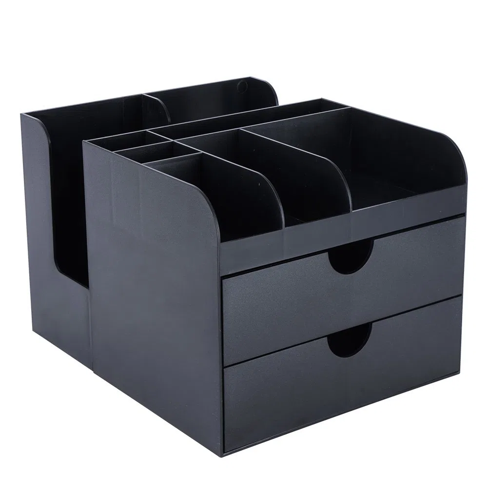 Vencer Caffè Organzier,Organizer per condimenti e accessori per caffè,Cassettiera Multiscomparto,Nero,VCO-002
