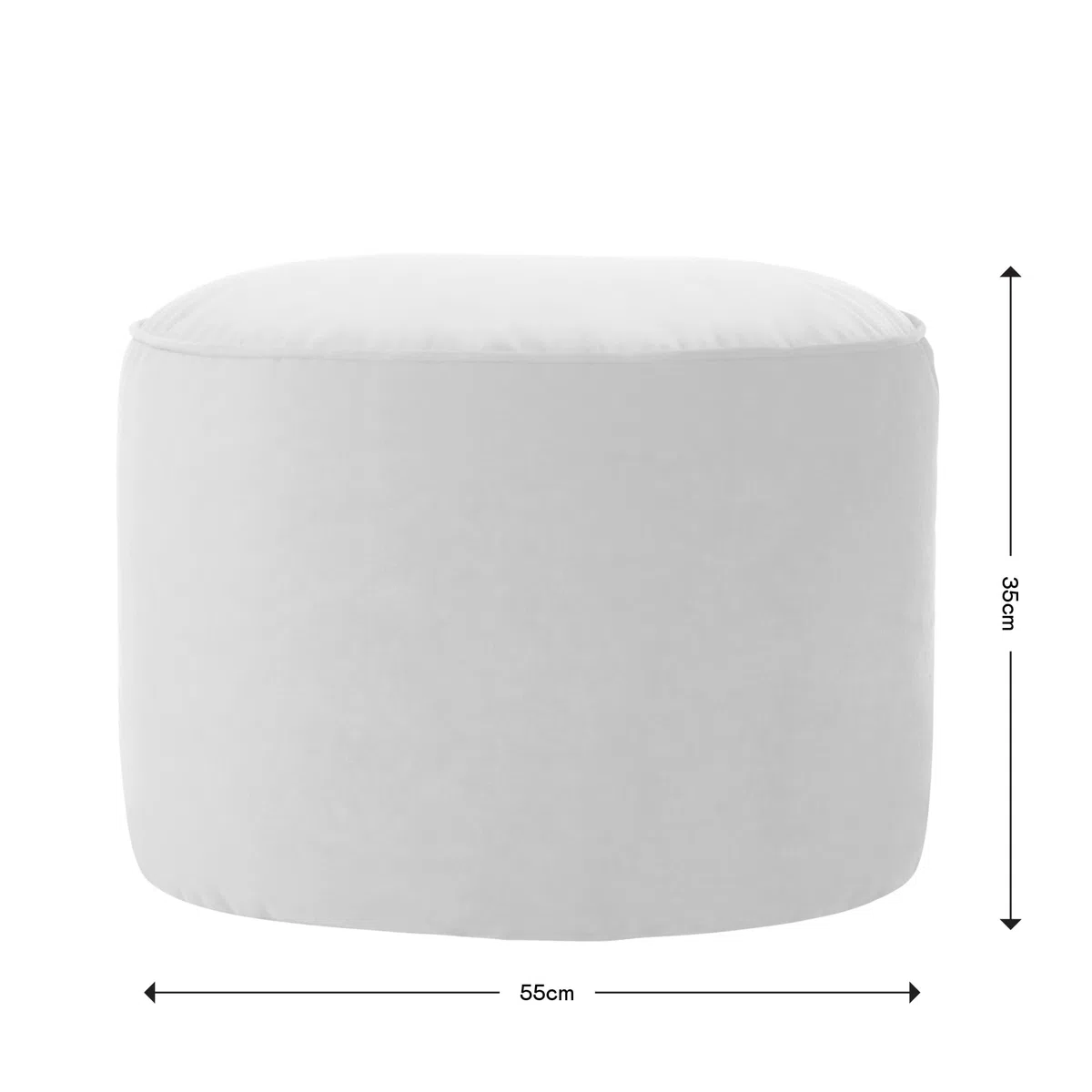 icon Milano Pouf Poggiapiedi, Blu Scuro, Velluto, Poltrona Sacco con Riempimento Incluso, Pouf Sacco, Camera da Letto, Soggiorno, Mobili Soggiorno