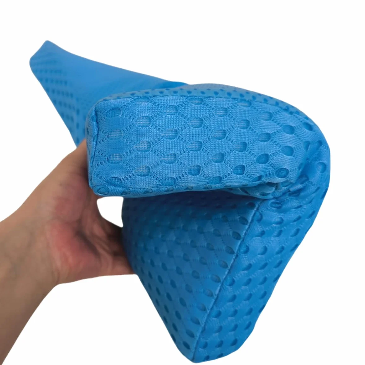 Tappetino Per Sedia da Doccia, Morbido Cuscino in Rete 4D Cuscino per Panca da Bagno, Imbottito Per Sauna, Materassino in Rete 3D con Gancio, Antiscivolo, Design per Anziani, Senior, Disabili (Blu)