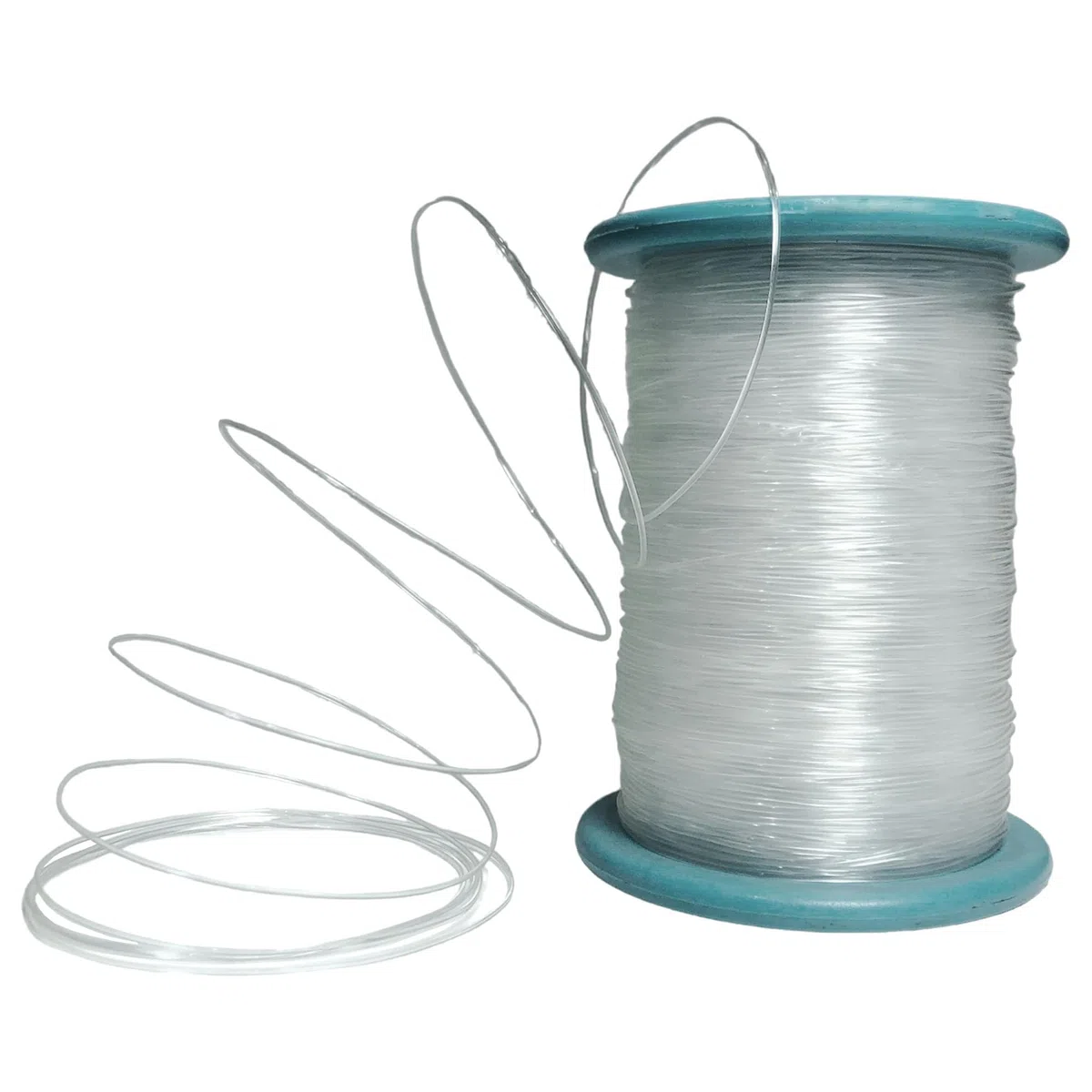 Filo di nylon trasparente (0,7 mm), filo sottile di plastica, filo da pesca, filo di perline per la creazione di gioielli, bracciali, collane e altri lavori artigianali (trasparente 2, 0,7 mm)