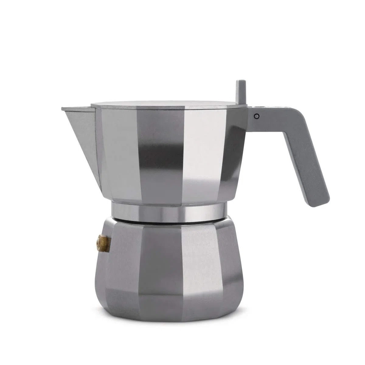 Alessi DC06/3 - Caffettiera Espresso di Design, in Fusione di Alluminio, 3 Tazze, 15 cl, Grigio