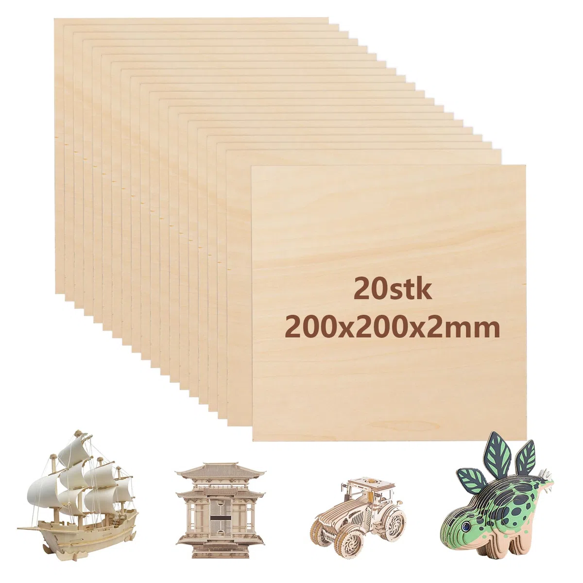 20 Pezzi Di Legno Di Tiglio 200 X 200 X 2 Mm Compensato 2 Mm Legno Di Tiglio 2 Mm Assi Di Legno Pannelli Di Compensato Pannello Di Legno A4 Pannelli Di Compensato Per Artigianato Fai Da Te, Modello