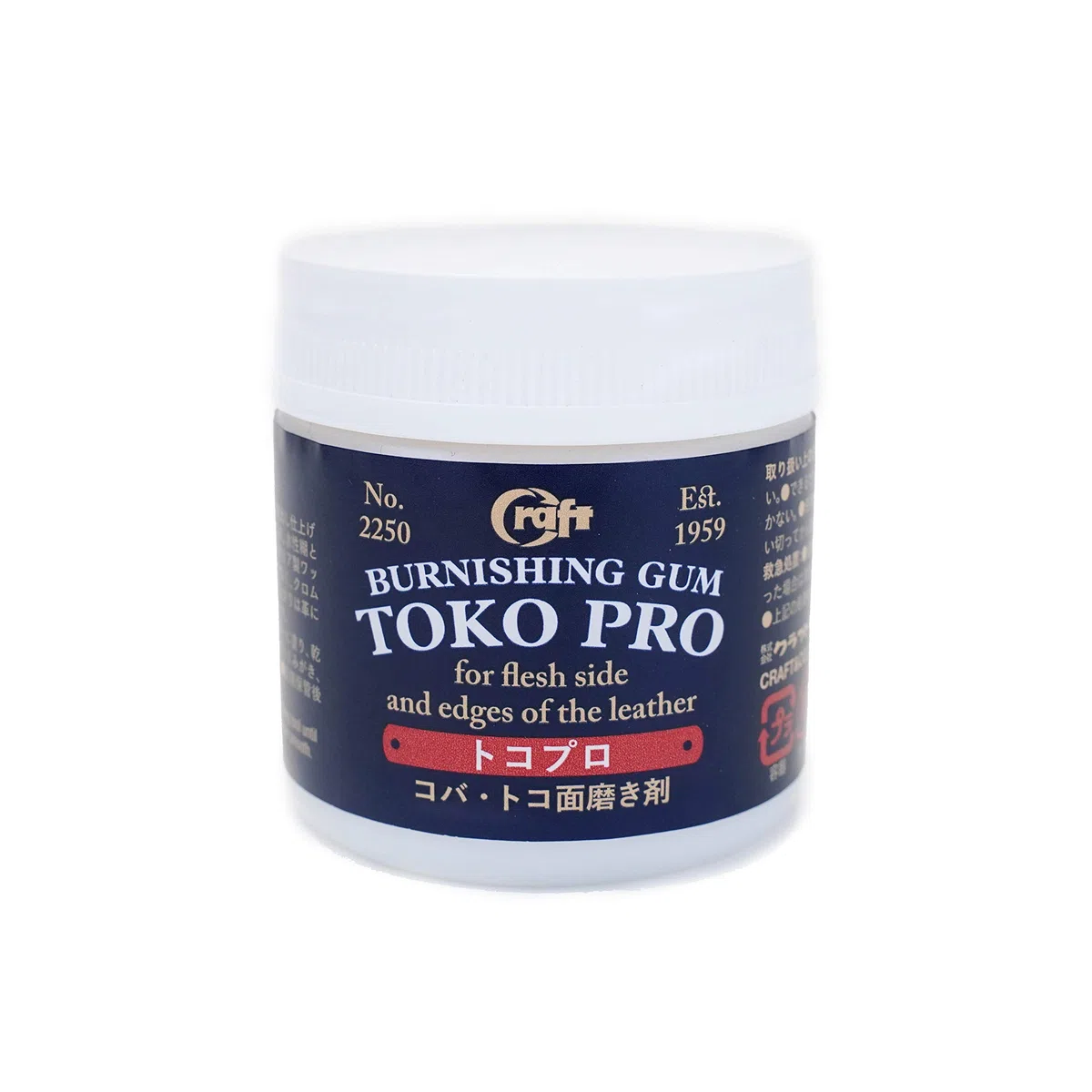 Toko Pro - Gomme da brunire per bordi su pelle abbronzata e marrone chiaro (vasca da 50 grammi)