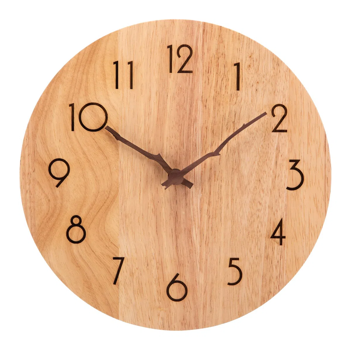 ACCSHINE Moderno Orologio da Parete in Legno 30CM Orologio da Parete Cucina Senza Cornice Silenzioso Decorazione da Parete per Casa Ufficio Cucina Soggiorno Camera