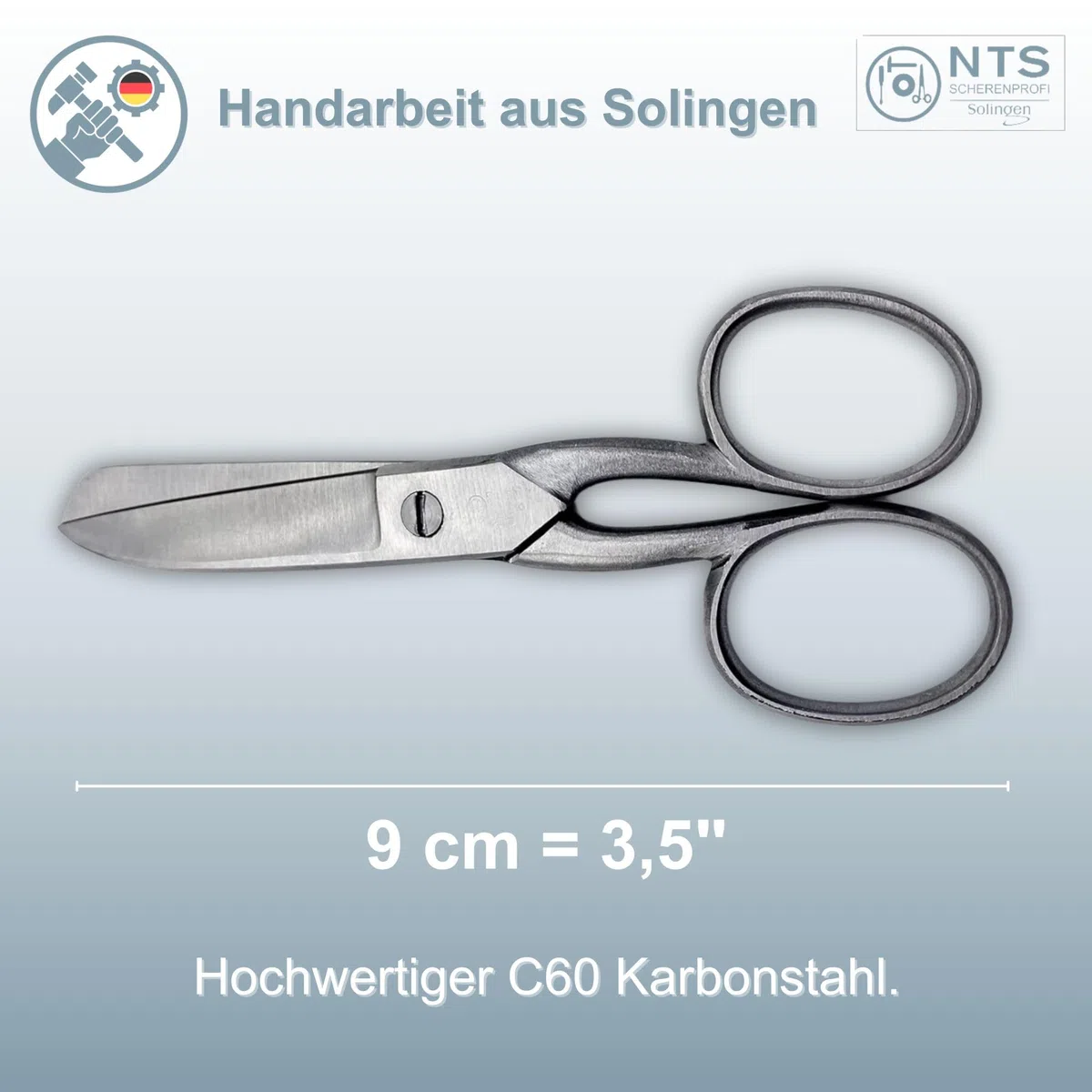 ROBUSO - Forbici per tappezzeria, C60, in acciaio al carbonio, con micro denti dentati, forbici da sartoria, forbici professionali realizzate a mano, 16 cm - 6" pollici