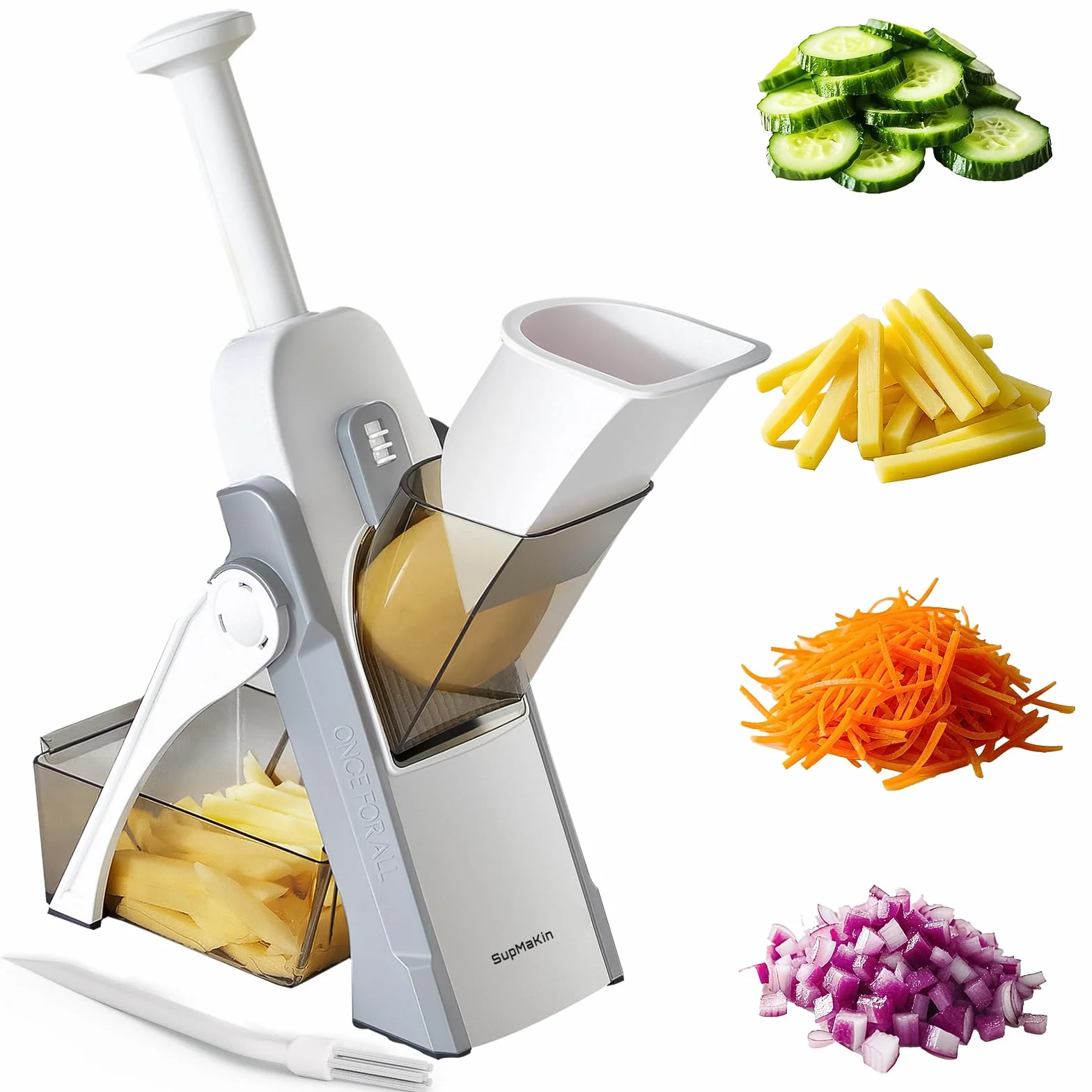 SupMaKin Mandolina di verdure, Spessore regolabile Patate Affettatrice Cipolla Chopper Kitchen Chopping Artifact Multifunzionale Cutte