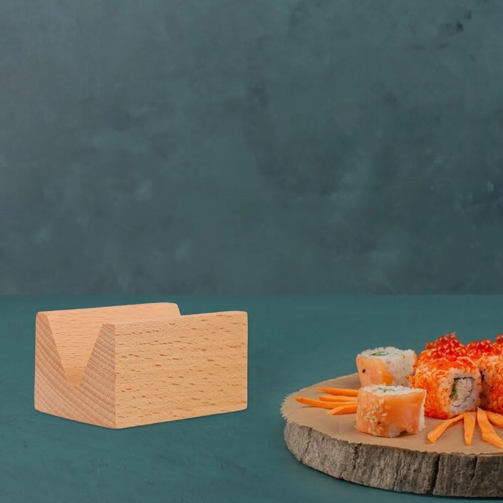 5 Pezzi Porta Sushi in Legno per Tacos, Porta Rotolo di Sushi, Porta Sushi in Legno Temaki, Espositore per Tacos per Servire Cibo Ristorante