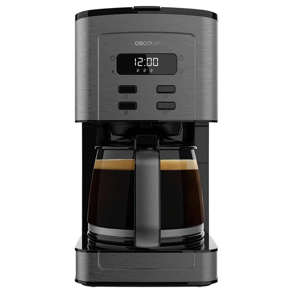 Cecotec Macchina da caffè a goccia Coffee 56 Time, 800W, Programma il tuo caffè, Schermo LCD, Beccuccio antigoccia, Capacità 1,3L, 12 tazze, Spegnimento automatico, Serbatoio con finestra