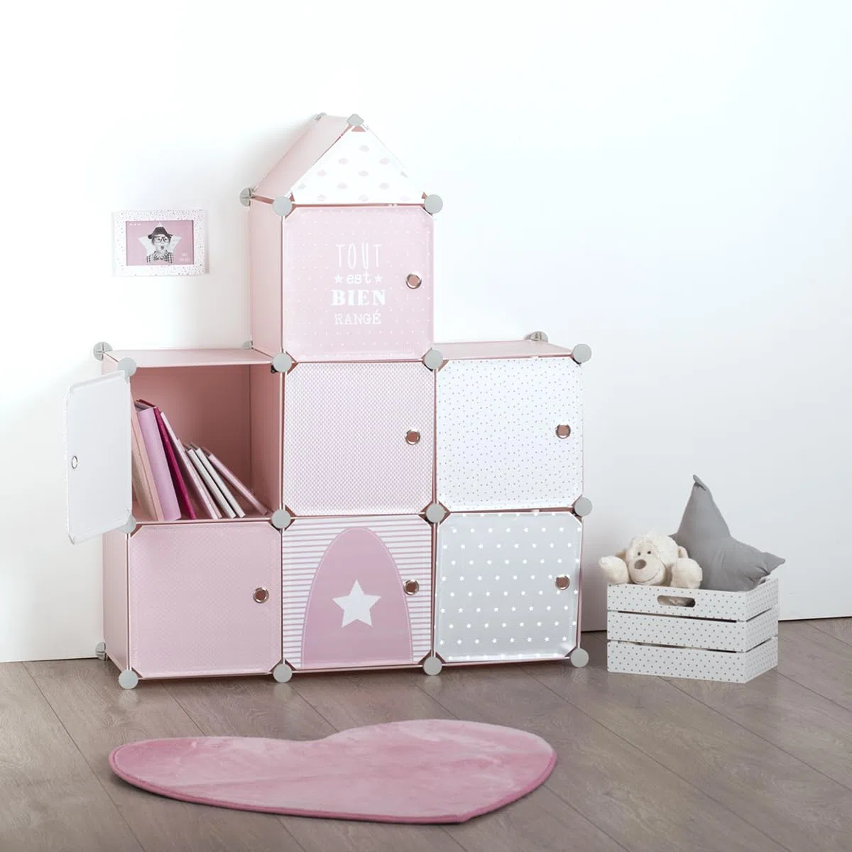 ATMOSPHERA CREATEUR D'INTERIEUR - Armadietto per Bambini Château Rosa 96x109cm