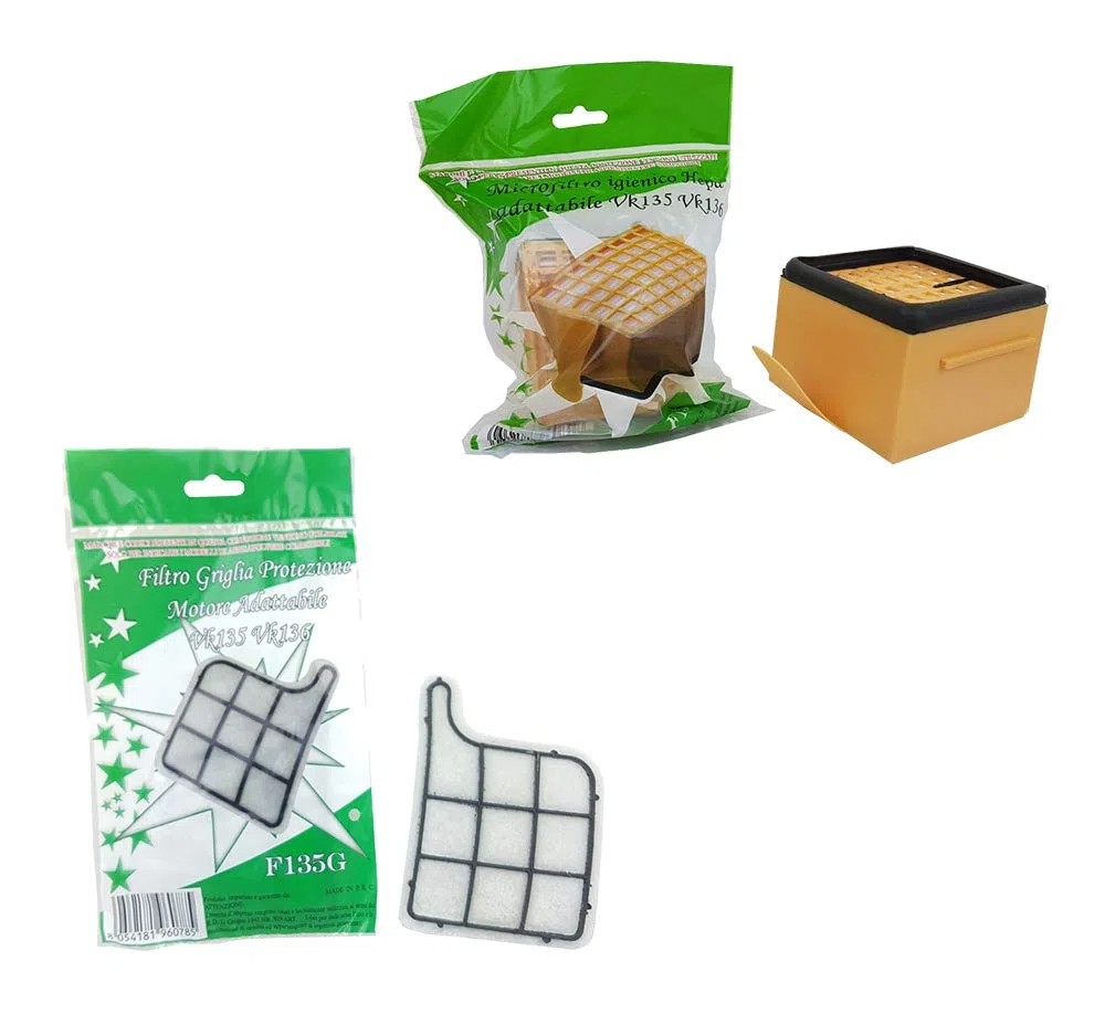 MOTORE FOLLETTO VK 135 VK 136 900WATT CERTIFICATO TUV + FILTRO HEPA +TELA FILTRI
